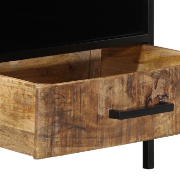 vidaXL Τραπεζάκι Καφέ 90x50x40cm Μασίφ Ξύλο Ρουστίκ Μάνγκο 1 τεμ.