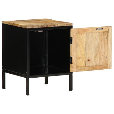 vidaXL κομοδίνο 30x30x40cm Μασίφ Ξύλο Ωμό Μάνγκο 1 τεμ.