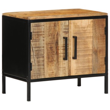 vidaXL Κομοδίνα 2 τεμ. 50x30x45cm Μασίφ Ξύλο Ακατέργαστο Μάνγκο