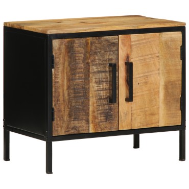 vidaXL Κομοδίνα 2 τεμ. 50x30x45cm Μασίφ Ξύλο Ακατέργαστο Μάνγκο