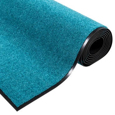 vidaXL Χαλάκι Εξώπορτας Άλλο Κυανί και Μαύρο 120 x 250 cm
