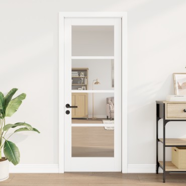 vidaXL Εσωτερική Πόρτα με Γυαλί 'ORKDAL' Λευκή 73,5x198,5x4 εκ.