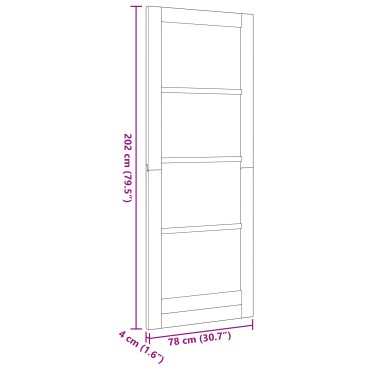 vidaXL Εσωτερική Πόρτα με Γυαλί "ORKDAL" 78x202x4 εκ. Στερεό Ξύλο Πεύκου
