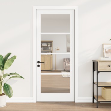 vidaXL Εσωτερική Πόρτα με Γυαλί "ORKDAL" Λευκή 83x202x4 εκ.
