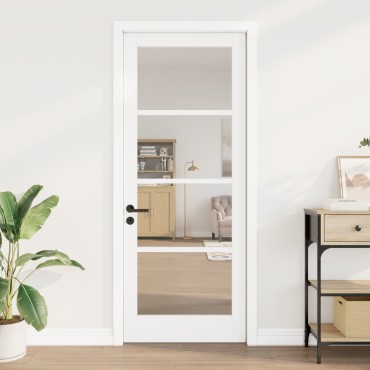 vidaXL Εσωτερική Πόρτα με Γυαλί "ORKDAL" Λευκή 83x211x4 εκ.