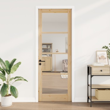 vidaXL Εσωτερική Πόρτα με Γυαλί "ORKDAL" 83x232x4 εκ. Στερεό Ξύλο Πεύκου