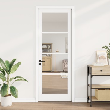vidaXL Εσωτερική Πόρτα με Γυαλί "ORKDAL" Λευκή 83x232x4 εκ.