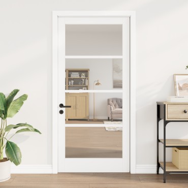 vidaXL Εσωτερική Πόρτα με Γυαλί "ORKDAL" Λευκή 93x202x4 εκ.