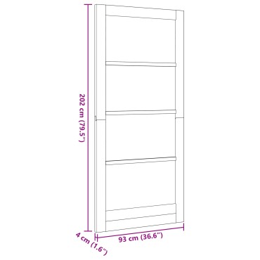 vidaXL Εσωτερική Πόρτα με Γυαλί "ORKDAL" Λευκή 93x202x4 εκ.