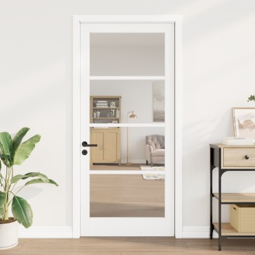 vidaXL Εσωτερική Πόρτα με Γυαλί 'ORKDAL' Λευκή 93x211x4 εκ