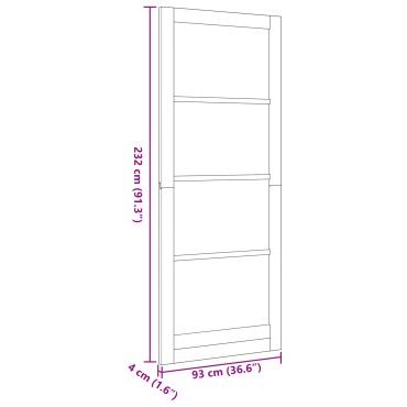 vidaXL Εσωτερική Πόρτα με Γυαλί "ORKDAL" 93x232x4 εκ Στερεό Ξύλο Πεύκου