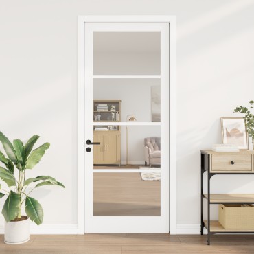 vidaXL Εσωτερική Πόρτα με Γυαλί "ORKDAL" Λευκό 93x232x4 εκ.