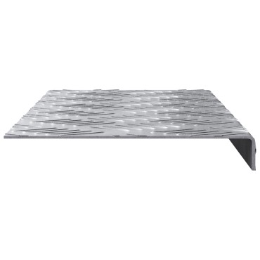 vidaXL Σκαλοπάτι 10 τμχ. 60 x 18 x 2,5 εκ. Ασημί Αλουμίνιο Ορθογώνιος