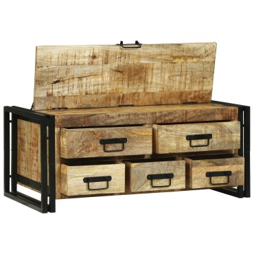 vidaXL Τραπεζάκι Καφέ 90x50x38cm Μασίφ Ξύλο Χοντρό Μάνγκο 1 τεμ.