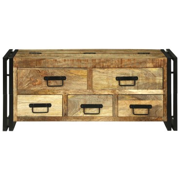 vidaXL Τραπεζάκι Καφέ 90x50x38cm Μασίφ Ξύλο Χοντρό Μάνγκο 1 τεμ.