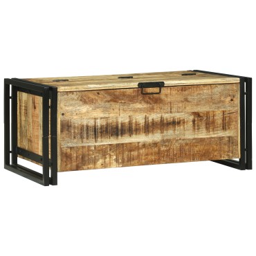 vidaXL Τραπεζάκι Καφέ 90x50x38cm Μασίφ Ξύλο Χοντρό Μάνγκο 1 τεμ.