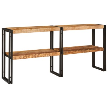 vidaXL Τραπέζι Κονσόλας 160x33x75cm Μασίφ Τραχύ Ξύλο Μάνγκο