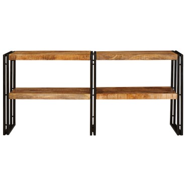 vidaXL Τραπέζι Κονσόλας 160x33x75cm Μασίφ Τραχύ Ξύλο Μάνγκο