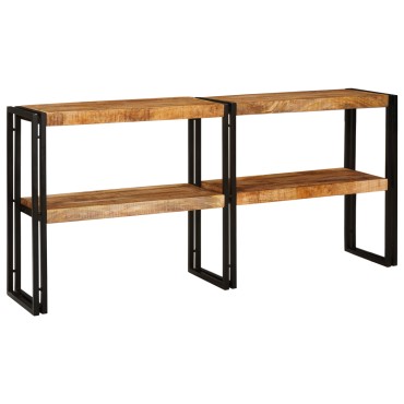 vidaXL Τραπέζι Κονσόλας 160x33x75cm Μασίφ Τραχύ Ξύλο Μάνγκο