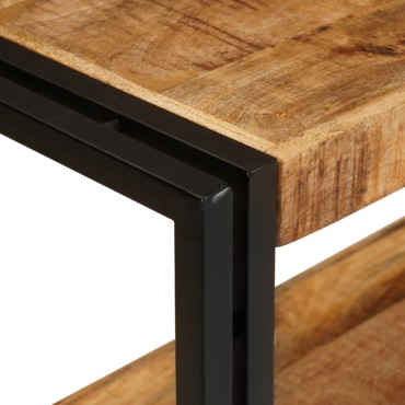 vidaXL Τραπέζι Κονσόλας 160x33x75cm Μασίφ Τραχύ Ξύλο Μάνγκο