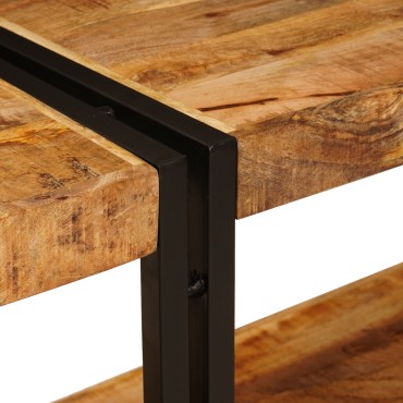 vidaXL Τραπέζι Κονσόλας 160x33x75cm Μασίφ Τραχύ Ξύλο Μάνγκο