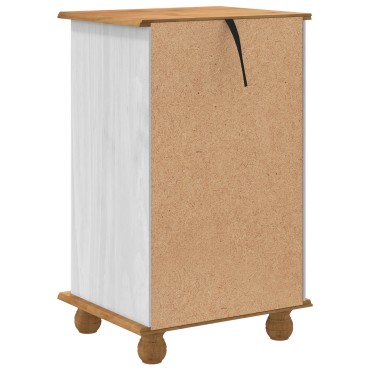 vidaXL Κουτί Με Συρτάρια 'ASKIM' Λευκό 45.8x40x79cm Στερεό Ξύλο Πεύκου