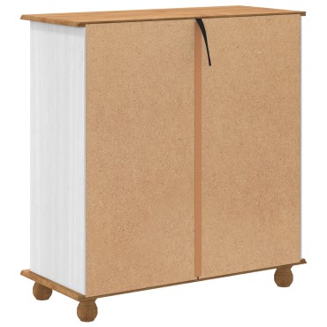 vidaXL ΣΥΡΤΑΡΙΕΡΑ "ASKIM" Λευκή 91x40x95,5cm Μασίφ ξύλο πεύκου 1 τεμ.
