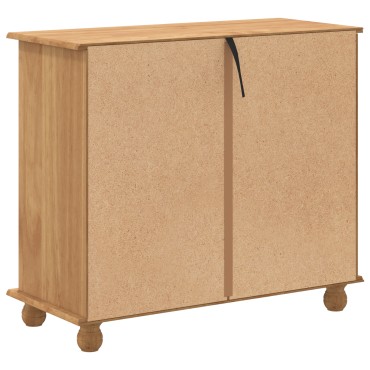 vidaXL Κουτί με Συρτάρια 'ASKIM' Καφέ μέλι 91x40x79cm Συμπαγές Ξύλο Πεύκου