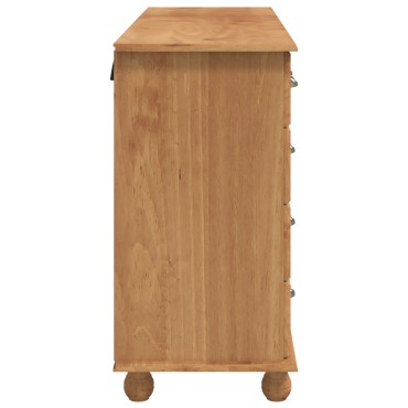 vidaXL Κουτί με Συρτάρια "ASKIM" 79x40x133.5cm Μασίφ Ξύλο Πεύκου