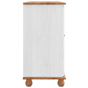 vidaXL Μπουφές 'ASKIM' Λευκό 133.5x40x79cm Ξύλο Πεύκου 1 τεμ.