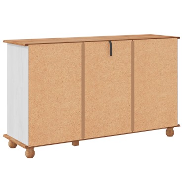 vidaXL Μπουφές 'ASKIM' Λευκό 133.5x40x79cm Ξύλο Πεύκου 1 τεμ.
