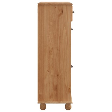 vidaXL Ντουλάπα Παπουτσιών "ASKIM" 85x35x108cm Μασίφ Ξύλο Πεύκου