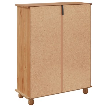 vidaXL Ντουλάπα Παπουτσιών "ASKIM" 85x35x108cm Μασίφ Ξύλο Πεύκου