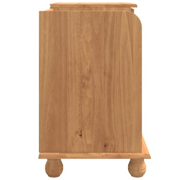 vidaXL Παγκάκι Αποθήκευσης Εισόδου 'ASKIM' Καφέ 100x39x62cm Στερεό Ξύλο Πεύκου 1 τεμ.