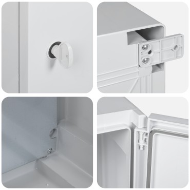 vidaXL Κάβος Ελέγχου IP65 Αδιάβροχος Γκρι 25x13x30 cm από ABS Πλαστικό