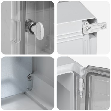 vidaXL Control Cabinet IP65 Αδιάβροχος Γκρι 21x13x28 εκ. Πλαστικό ABS