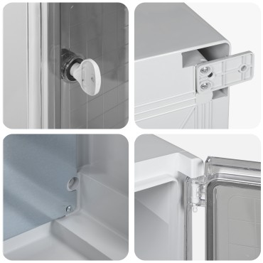 vidaXL Πίνακας Ελέγχου IP65 Αδιάβροχο Γκρι 30x16.5x40 εκ Πλαστικό ABS