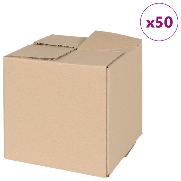 vidaXL Κουτί Αναδίπλωσης 50 τεμ 20x20x20 cm Χαρτόνι