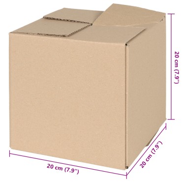 vidaXL Κουτί Αναδίπλωσης 50 τεμ 20x20x20 cm Χαρτόνι