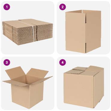 vidaXL Κουτί Αναδίπλωσης 50 τεμ 20x20x20 cm Χαρτόνι