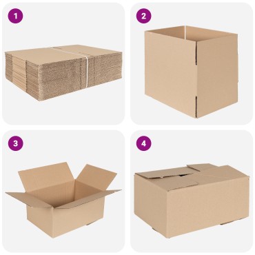 vidaXL Folding Box 50 τεμ 30x21.5x14 εκ. Χαρτόνι