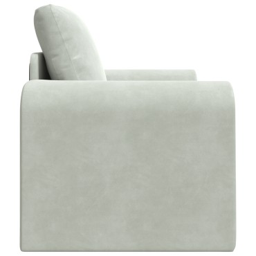 vidaXL Κρεβάτι Σαλονιού 2 σε 1 Ανοιχτό Γκρι 98x71x83cm Βελούδο