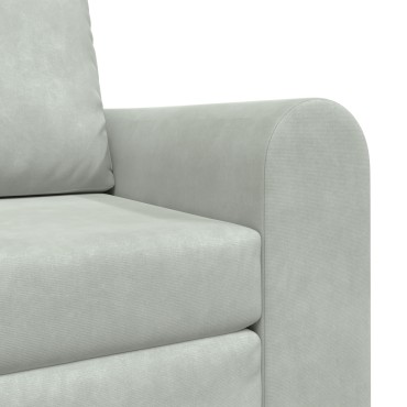 vidaXL Κρεβάτι Σαλονιού 2 σε 1 Ανοιχτό Γκρι 98x71x83cm Βελούδο