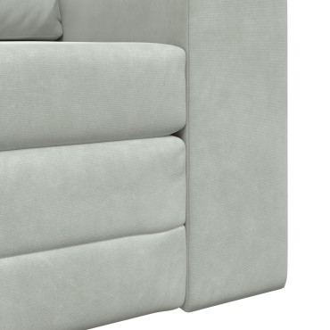 vidaXL Κρεβάτι Σαλονιού 2 σε 1 Ανοιχτό Γκρι 98x71x83cm Βελούδο