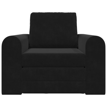 vidaXL Καθίσμα Σαλονιού Κρεβάτι 2-in-1 Μαύρο 98x71x83cm Βελούδο