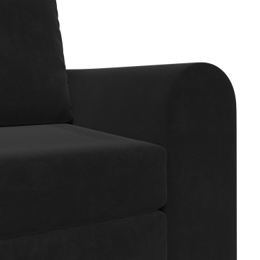 vidaXL Καθίσμα Σαλονιού Κρεβάτι 2-in-1 Μαύρο 98x71x83cm Βελούδο