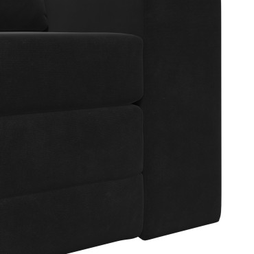vidaXL Καθίσμα Σαλονιού Κρεβάτι 2-in-1 Μαύρο 98x71x83cm Βελούδο