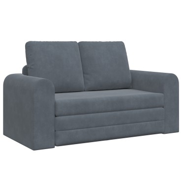 vidaXL Κρεβάτι καναπές Σκούρο Γκρι 148x71x83cm Βελούδο