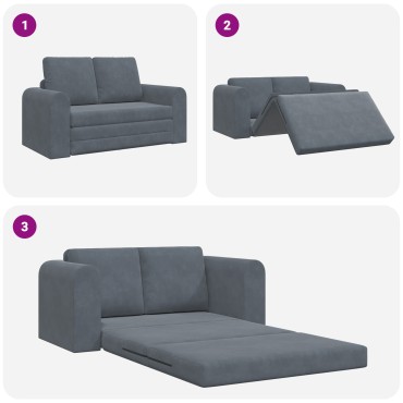 vidaXL Κρεβάτι καναπές Σκούρο Γκρι 148x71x83cm Βελούδο