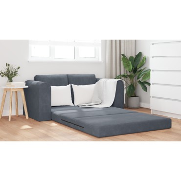vidaXL Κρεβάτι καναπές Σκούρο Γκρι 148x71x83cm Βελούδο